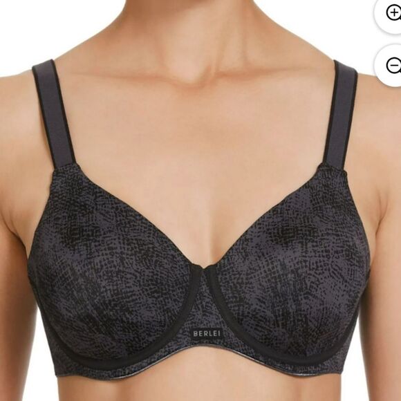 Berlei Women High Performance Smooth Black / Gray Underwire Sports Bra sz 32i - Picture 1 of 10